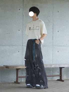 「アイテム（サンダル）」を使った、uchiさん（メンズ・177cm・20代）の夏コーディネート