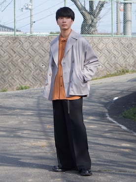 「epnok（エプノック）のアイテム（テーラードジャケット）」を使った、uchiさん（メンズ・177cm）の春コーディネート