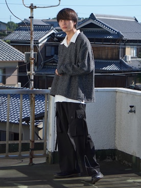 「Adoon plain（アドーンプレーン）のアイテム（シャツ/ブラウス）」を使った、uchiさん（メンズ・177cm）の秋コーディネート