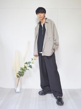 「ADRER（アドラー）の【ADRER】サイドジップレイヤードタンク（タンクトップ）」を使った、uchiさん（メンズ・177cm）の秋コーディネート