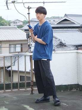 「shiki tokyo（シキトウキョウ）のアイテム」を使った、uchiさん（メンズ・177cm）の夏コーディネート