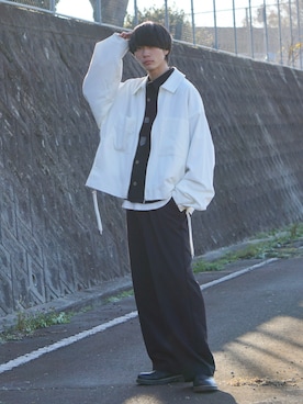 「act'm（アクトム）のアイテム（ブルゾン）」を使った、uchiさん（メンズ・177cm）の冬コーディネート