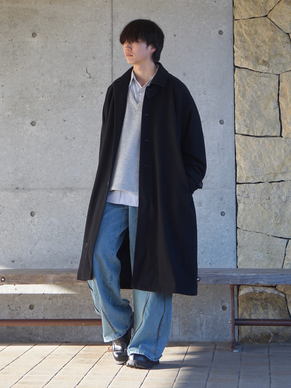 【新品・未使用】Remer／loose balcollar over coat remer（リメール）の「loose balcollar over coat / ルーズバル