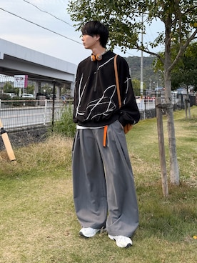 「アイテム（ヘッドフォン/イヤホン）」を使った、uchiさん（メンズ・177cm）の秋コーディネート