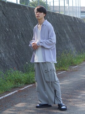 「KUUUPY（クーピー）のKUUUPY - 4wayサージカルステンレスネックレス（ネックレス）」を使った、uchiさん（メンズ・177cm）の春コーディネート