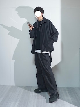 「Adoon plain（アドーンプレーン）のアイテム（ベスト）」を使った、uchiさん（メンズ・177cm）の冬コーディネート