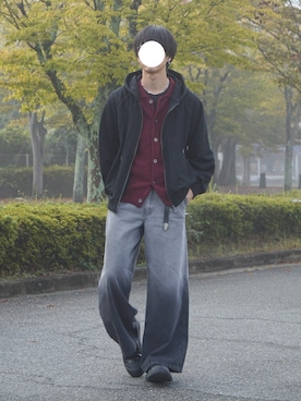 「アイテム（パーカー）」を使った、uchiさん（メンズ・177cm・20代）の秋コーディネート
