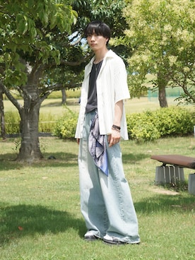 「アイテム（タンクトップ）」を使った、uchiさん（メンズ・177cm・20代）の夏コーディネート