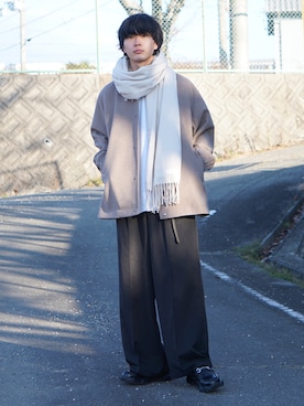 「新年一発目」｜「アイテム（ブルゾン）」を使った、uchiさん（メンズ・177cm）の冬コーディネート