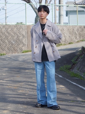 「epnok（エプノック）のアイテム（テーラードジャケット）」を使った、uchiさん（メンズ・177cm）の春コーディネート
