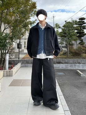 「アイテム（シャツ/ブラウス）」を使った、uchiさん（メンズ・177cm・20代）の冬コーディネート