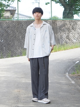 「CIASENSE（シアセンス）のアイテム（パンツ）」を使った、uchiさん（メンズ・177cm）の夏コーディネート