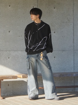 「アイテム（キーケース/キーアクセサリー）」を使った、uchiさん（メンズ・177cm）の秋コーディネート