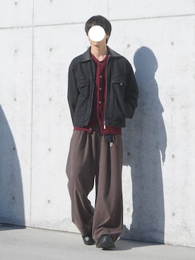 「アイテム（デニムジャケット）」を使った、uchiさん（メンズ・177cm・20代）の秋コーディネート