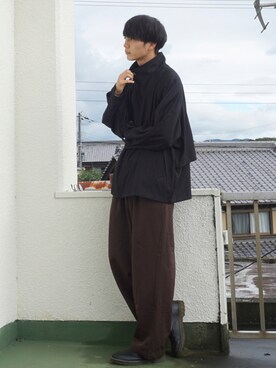「ikka（イッカ）のアイテム（ドレスシューズ）」を使った、uchiさん（メンズ・177cm）の秋コーディネート