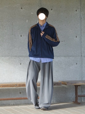 「アイテム（ジャージ）」を使った、uchiさん（メンズ・177cm）の秋コーディネート