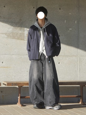 「アイテム（ブルゾン）」を使った、uchiさん（骨格ナチュラル・メンズ・177cm）の冬コーディネート