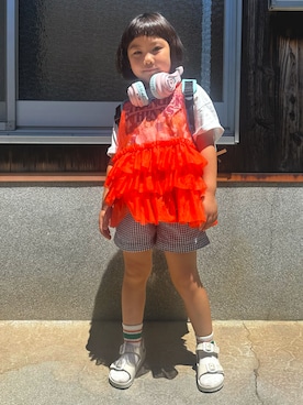 「ZARA KIDSのアイテム」を使った、kohaさん（キッズ・110cm）の夏コーディネート