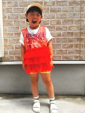 「ZARA KIDSのアイテム」を使った、kohaさん（キッズ・110cm）の夏コーディネート