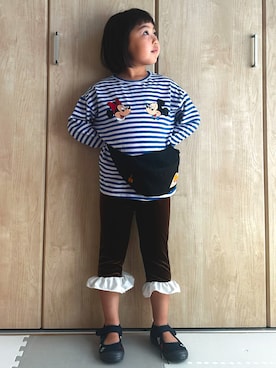 「ZARA KIDSのアイテム」を使った、kohaさん（キッズ・110cm）の秋コーディネート