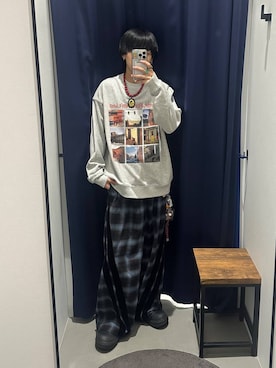 「PBLIM（ページボーイリム）のアイテム（スラックス）」を使った、かなうさん（メンズ・172cm）の秋コーディネート