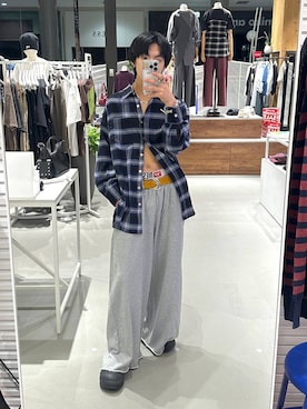 「PAGEBOY（ページボーイ）のサイドタックルーズウラケパンツ/イージーパンツ【4color・2size】（スウェットパンツ）」を使った、かなうさん（メンズ・172cm）の夏コーディネート