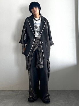 「PAGEBOY（ページボーイ）のアイテム（ジャケット/アウター）」を使った、かなうさん（メンズ・172cm）の夏コーディネート