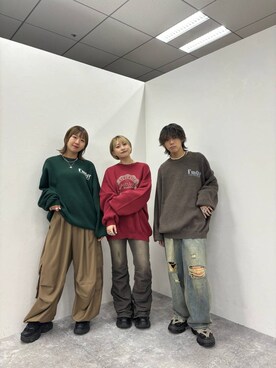 「PBLIM（ページボーイリム）のアイテム（ニット/セーター）」を使った、かなうさん（メンズ・172cm）の秋コーディネート