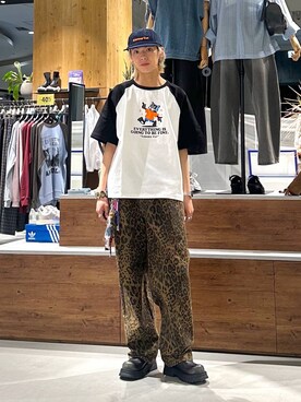 「PBLIM（ページボーイリム）のアイテム（Tシャツ/カットソー）」を使った、かなうさん（メンズ・172cm）の春コーディネート