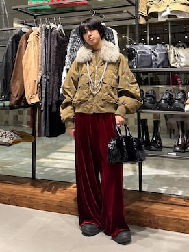 「アイテム（ボストンバッグ）」を使った、かなうさん（メンズ・172cm）の冬コーディネート