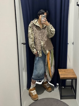 「アイテム（ベスト）」を使った、かなうさん（メンズ・172cm）の夏コーディネート