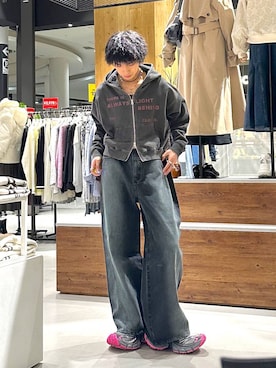 「Anui（アニュイ）のアイテム（パンツ）」を使った、かなうさん（メンズ・172cm）の冬コーディネート