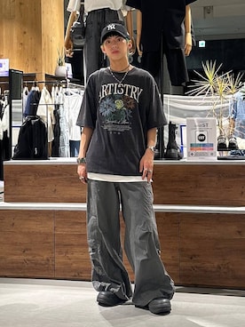 「PAGEBOY（ページボーイ）のアイテム（帽子）」を使った、かなうさん（メンズ・172cm）の夏コーディネート
