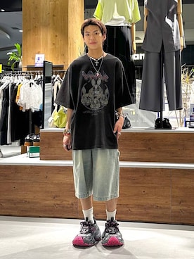 「Anui（アニュイ）のアイテム」を使った、かなうさん（メンズ・172cm）の夏コーディネート