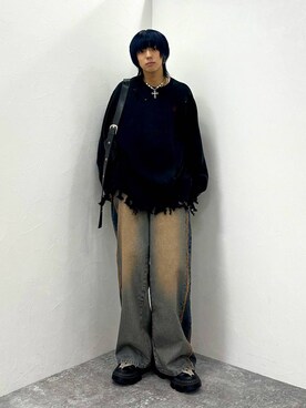 「Anui（アニュイ）のアイテム（スウェット）」を使った、かなうさん（メンズ・172cm）の夏コーディネート