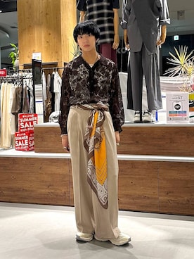 「アイテム（バンダナ/スカーフ）」を使った、かなうさん（メンズ・172cm）の夏コーディネート