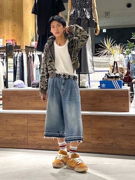 「アイテム（パーカー）」を使った、かなうさん（メンズ・172cm）の夏コーディネート
