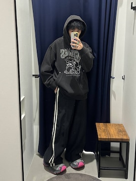 「Anui（アニュイ）のアイテム（パンツ）」を使った、かなうさん（メンズ・172cm）の冬コーディネート