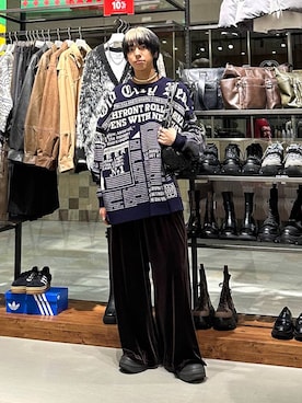 「PBLIM（ページボーイリム）のアイテム」を使った、かなうさん（メンズ・172cm）の冬コーディネート