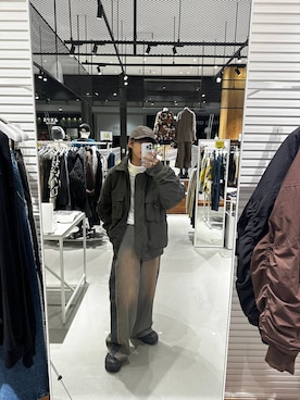 「PAGEBOY（ページボーイ）のアイテム（帽子）」を使った、かなうさん（メンズ・172cm）の秋コーディネート