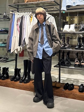 「PBLIM（ページボーイリム）のアイテム」を使った、かなうさん（メンズ・172cm）の冬コーディネート