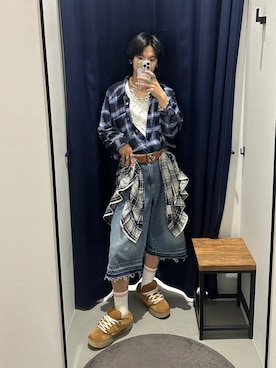 「PBLIM（ページボーイリム）のアイテム」を使った、かなうさん（メンズ・172cm）の夏コーディネート