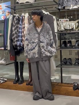 「PBLIM（ページボーイリム）のアイテム（スラックス）」を使った、かなうさん（メンズ・172cm）の秋コーディネート