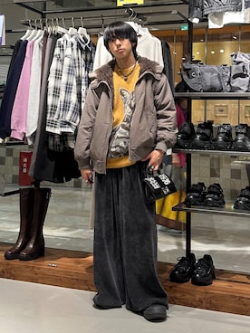 「アイテム（ブルゾン）」を使った、かなうさん（メンズ・172cm）の秋コーディネート