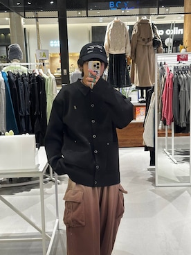 「Anui（アニュイ）のアイテム」を使った、かなうさん（メンズ・172cm）の冬コーディネート