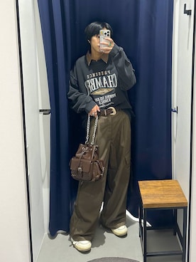 「PBLIM（ページボーイリム）のアイテム」を使った、かなうさん（メンズ・172cm）の秋コーディネート