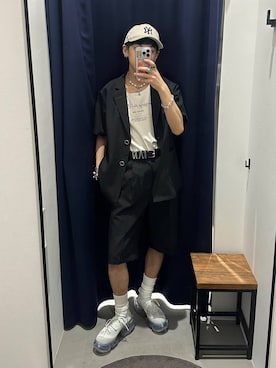 「アイテム（テーラードジャケット）」を使った、かなうさん（メンズ・172cm）の夏コーディネート
