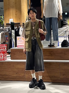 「アイテム（その他アウター、その他）」を使った、かなうさん（メンズ・172cm）の夏コーディネート