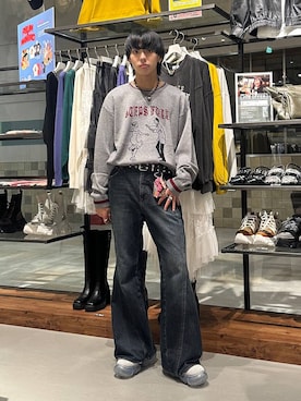 「PBLIM（ページボーイリム）のアイテム（ニット/セーター）」を使った、かなうさん（メンズ・172cm）の秋コーディネート