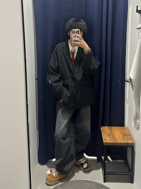 「Anui（アニュイ）のアイテム（ジャケット/アウター）」を使った、かなうさん（メンズ・172cm）の冬コーディネート